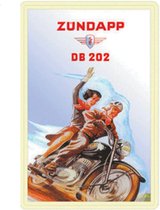 Zundapp DB 202 wand- reclamebord 30x40cm