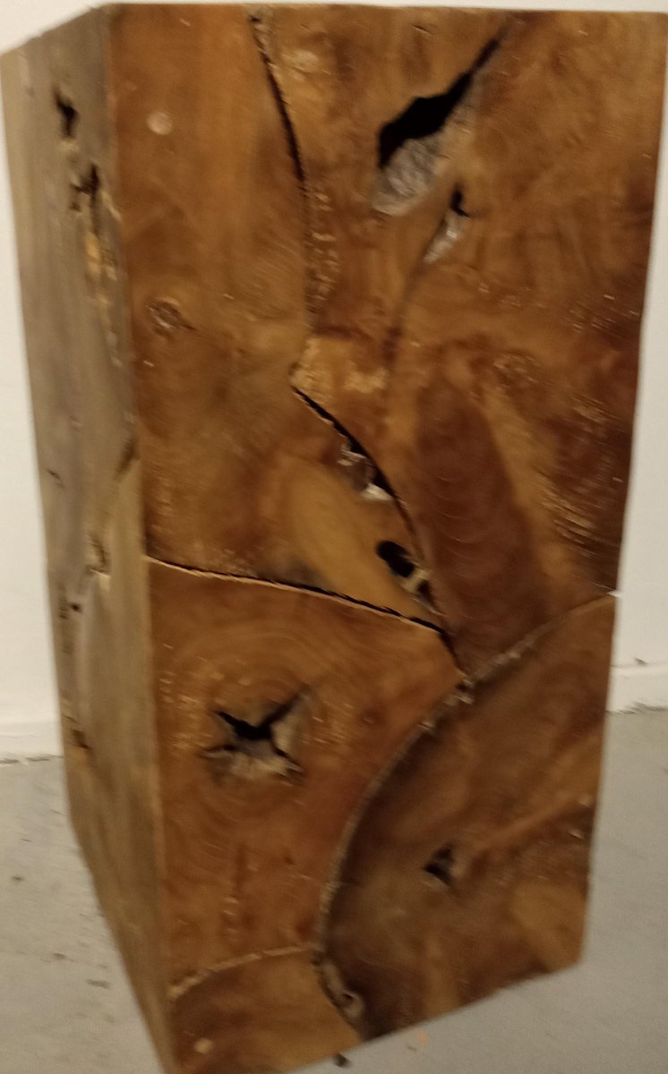 Houtenzuil-Teakhout-Houten sokkel-Sokkel- 60x30x30cm-Koloniaal Teakhuis