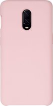 BMAX Siliconen hard case hoesje voor OnePlus 6T Pink/Lichtroze / Hard Cover / Beschermhoesje / Telefoonhoesje / Hard case / Telefoonbescherming - Roze
