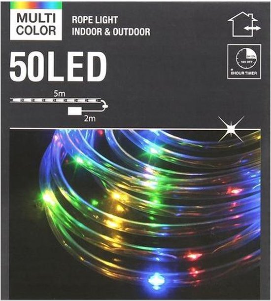 LED lichtslang RGB 5 meter - Binnen- - Lichtslang 5 meter op AA - ... | bol.com