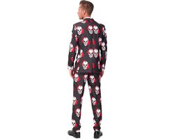 Suitmeister Skulls Blood - Heren Halloween Kostuum - Zwart - Horror verkleedkleding - Maat S