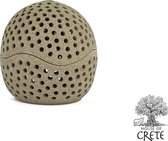House of Crete handgemaakt aardewerk lampje van Kreta grijs