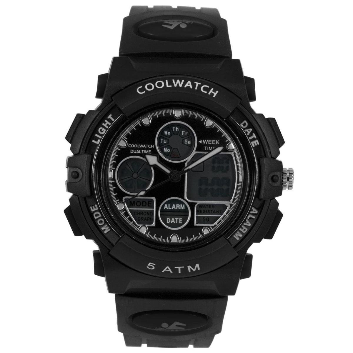 Coolwatch by Prisma CW.384 Kinderhorloge Digitaal kunststof/siliconen zwart 43 mm