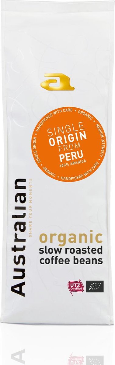 Australian Single Origin Peru Koffiebonen - 4 x 750 gram - UTZ organic