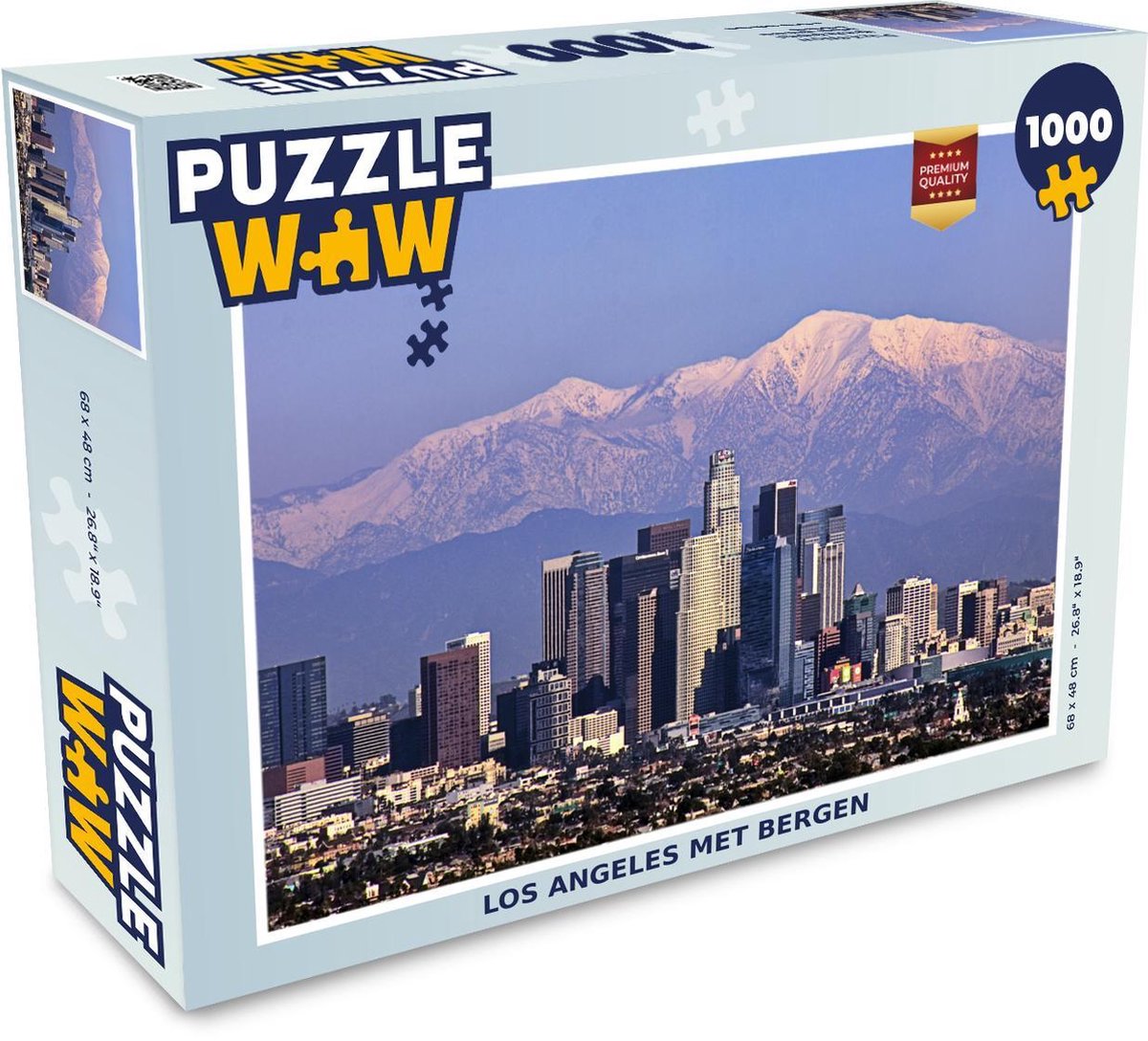 Puzzel 1000 stukjes volwassenen Los Angeles 1000 stukjes - Los Angeles met  bergen -... | bol