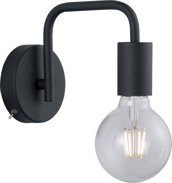 TRIO DIALLO - Wandlamp - Mat zwart - E27 - Binnenverlichting
