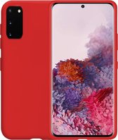 Samsung Galaxy S20 Hoesje Siliconen Case Back Cover Hoes - Rood