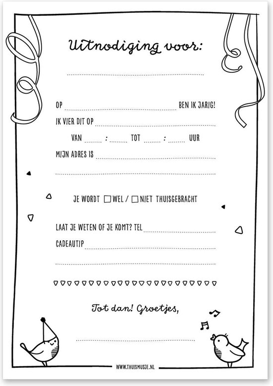 tekst uitnodiging kinderfeestje 7 jaar