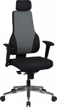 Pippa Design bureaustoel met hoofdsteun - grijs zwart