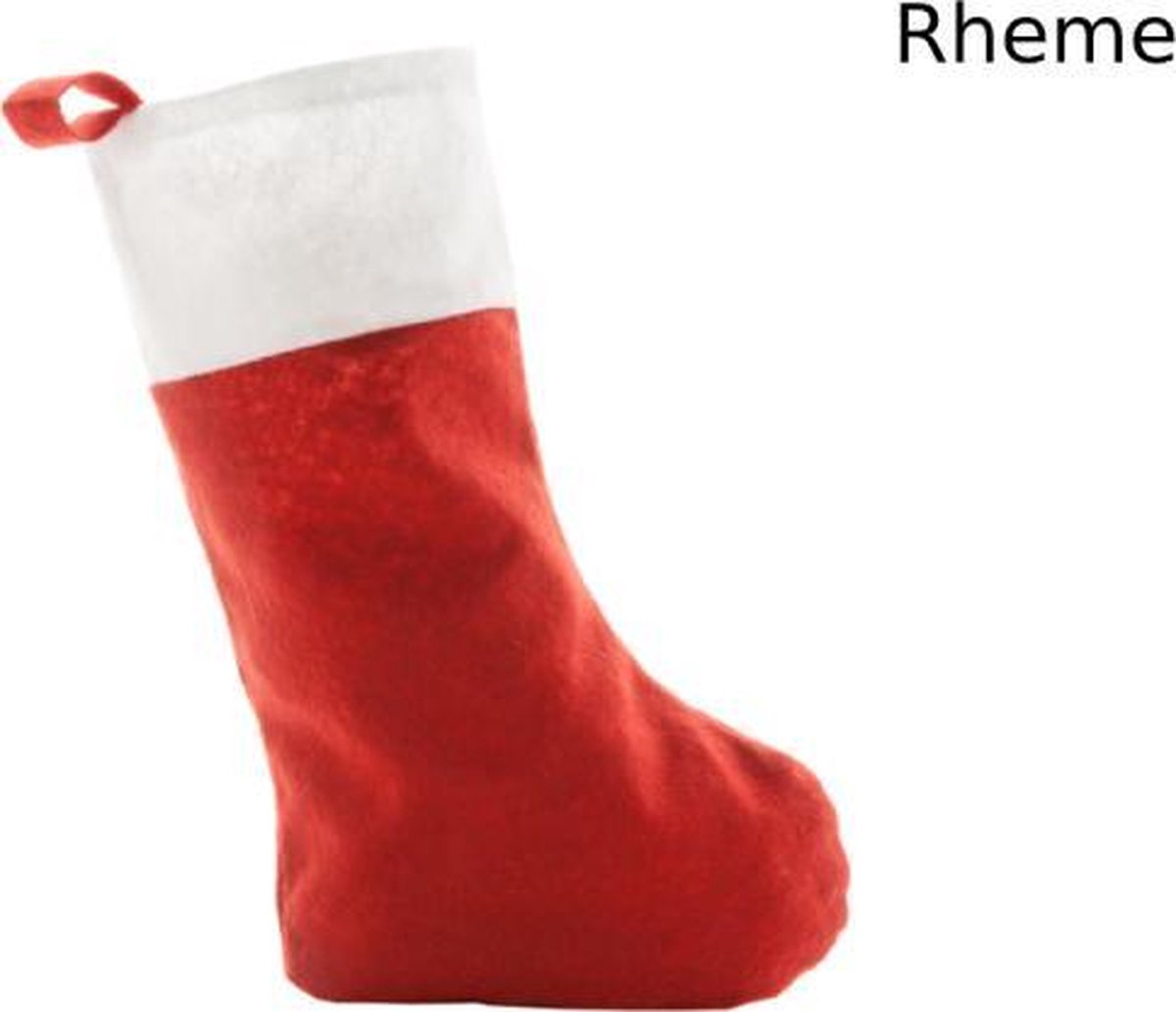 Chaussette de Noël - Décoration de Noël - Rouge - Rheme | bol