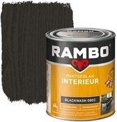 Rambo Pantserlak Interieur - Transparant Zijdeglans - Houtnerf Zichtbaar - Blackwash - 0.25L