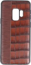 Wicked Narwal | Croco Hard Case voor Samsung Samsung Galaxy S9 Donker Bruin