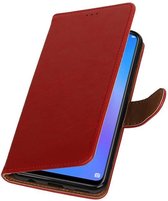 Wicked Narwal | Premium bookstyle / book case/ wallet case voor Huawei P Smart Plus Rood