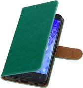 Wicked Narwal | Premium bookstyle / book case/ wallet case voor Samsung Samsung Galaxy J7 2018 Groen