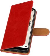 Wicked Narwal | Premium PU Leder bookstyle / book case/ wallet case voor Huawei P20 Pro Rood