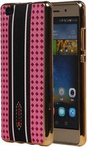 Wicked Narwal | M-Cases Ruit Design backcover hoes voor Huawei P8 Lite Roze