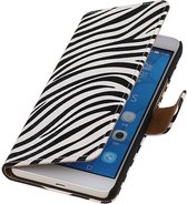 Wicked Narwal | Zebra bookstyle / book case/ wallet case Hoes voor Huawei Honor 6 Plus Wit