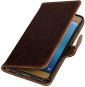 Wicked Narwal | Premium TPU PU Leder bookstyle / book case/ wallet case voor Honor 5C Mocca