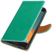 Wicked Narwal | Premium TPU PU Leder bookstyle / book case/ wallet case voor HTC 10 Groen