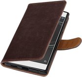 Wicked Narwal | Premium TPU PU Leder bookstyle / book case/ wallet case voor Sony Xperia L1 Mocca