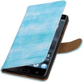 Wicked Narwal | Lizard bookstyle / book case/ wallet case Hoes voor Nokia 5 Turquoise