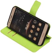 Wicked Narwal | Cross Pattern bookstyle / book case/ wallet case Hoes voor Huawei G8 Groen