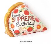 ballon pizza happy birthday, verjaardags-ballon