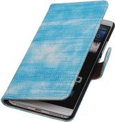 Wicked Narwal | Lizard bookstyle / book case/ wallet case Hoes voor Huawei Mate S Turquoise
