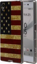 Wicked Narwal | Amerikaanse Vlag TPU Hoesje voor sony Xperia Z5 USA