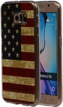 Wicked Narwal | Amerikaanse Vlag TPU Hoesje voor Samsung Galaxy S6 G920F USA