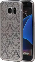 TPU Paleis 3D Back Cover for Samsung Galaxy S7 Edge G935F Zilver