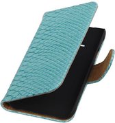 Wicked Narwal | Snake bookstyle / book case/ wallet case Hoes voor Samsung galaxy j1 2015 Ace Turquoise