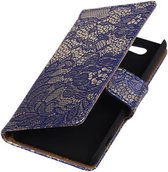 Wicked Narwal | Lace bookstyle / book case/ wallet case Hoes voor sony Xperia Z4 Compact Blauw