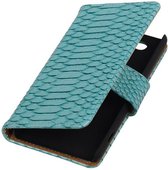 Wicked Narwal | Snake bookstyle / book case/ wallet case Hoes voor sony Xperia Z4 Compact Turquoise