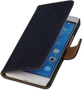 Wicked Narwal | Bark bookstyle / book case/ wallet case Hoes voor Huawei Huawei Ascend P8 Donker Blauw