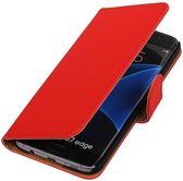 Wicked Narwal | bookstyle / book case/ wallet case Hoes voor Samsung Galaxy S7 Edge G935F Rood