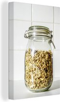 Canvas Schilderij Pot met granola - 40x60 cm - Wanddecoratie