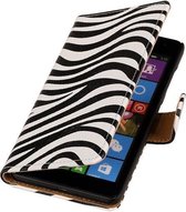 Wicked Narwal | Zebra bookstyle / book case/ wallet case Hoes voor Microsoft Microsoft Lumia 535 Wit