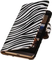 Wicked Narwal | Zebra bookstyle / book case/ wallet case Hoes voor HTC One M9 Plus Wit