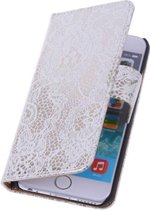 Wicked Narwal | Lace bookstyle / book case/ wallet case Hoes voor iPhone 6 Wit