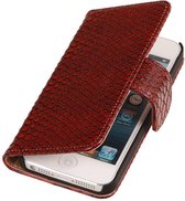 Wicked Narwal | Snake bookstyle / book case/ wallet case Hoes voor iPhone 6 Plus Rood