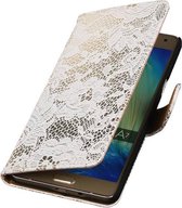 Wicked Narwal | Lace bookstyle / book case/ wallet case Hoes voor Samsung galaxy a7 2015Wit