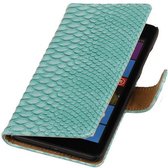 Wicked Narwal | Snake bookstyle / book case/ wallet case Hoes voor Microsoft Microsoft Lumia 535 Turquiose