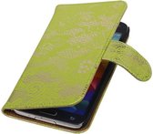 Wicked Narwal | Lace bookstyle / book case/ wallet case Hoes voor Samsung Galaxy S5 G900F Groen