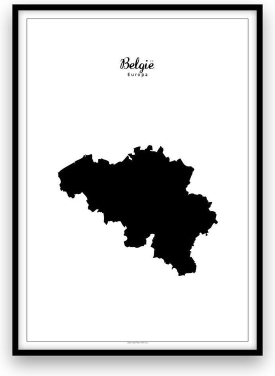 België landposter - Zwart-wit