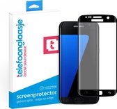 Glazen screenprotector voor Samsung Galaxy S7 Edge (ZWART) | Tempered glass | Gehard glas