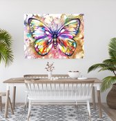 JDBOS ® Schilderen op nummer Volwassenen met frame (hout) - Kleurrijke vlinder - Verven volwassenen - 40x50 cm