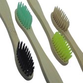 Bamboe tandenborstel - BIJ GROTER AANTAL : HOGE KORTING !  -  100% ecologisch (OOK DE VERPAKKING)  - duurzaam - in diverse kleuren