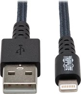 Tripp-Lite M100-006-GY-MAX Heavy-Duty USB Sync / Charge Cable with Lightning Connector - M/M, USB 2.0, UHMWPE and Aramid Fibers, Gray, 6 ft. (1.8 m) TrippLite