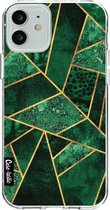 Casetastic Apple iPhone 12 / iPhone 12 Pro Hoesje - Softcover Hoesje met Design - Deep Emerald Print